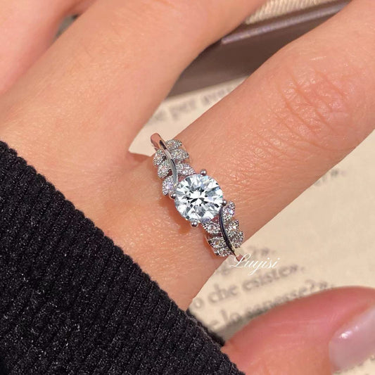Moon Osmanthus Zircon Female Fresh Sweet Elegant High Sense Ring