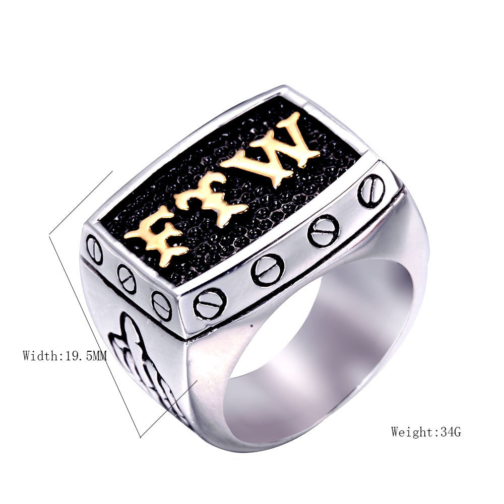 Beautiful Men's Punk Domineering Personality Vintage Rings