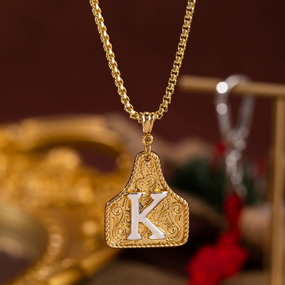 Women's Fashion English Letters Electroplated Copper For Design Personalized Clavicle Necklace