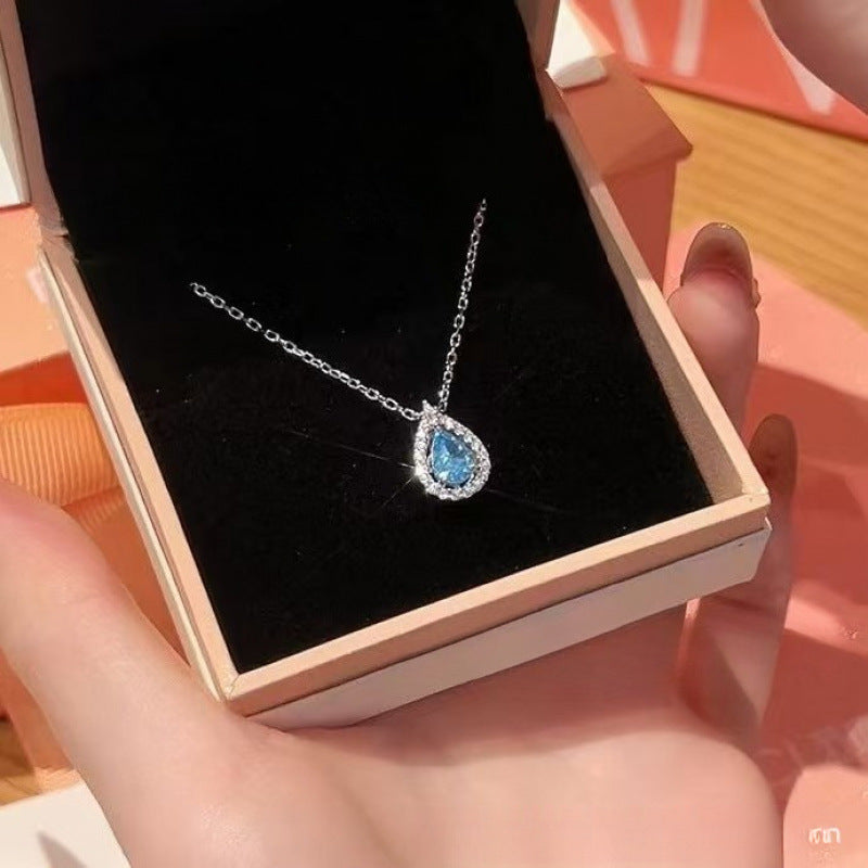 Water Drop Minority Simple Clavicle Chain Fashion Birthday Gift For Necklaces