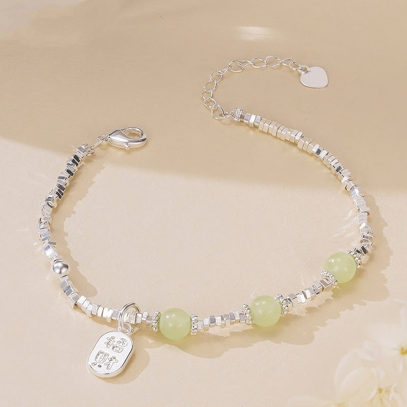 Sier Female Summer Light Luxury Minority Ancient Bracelet