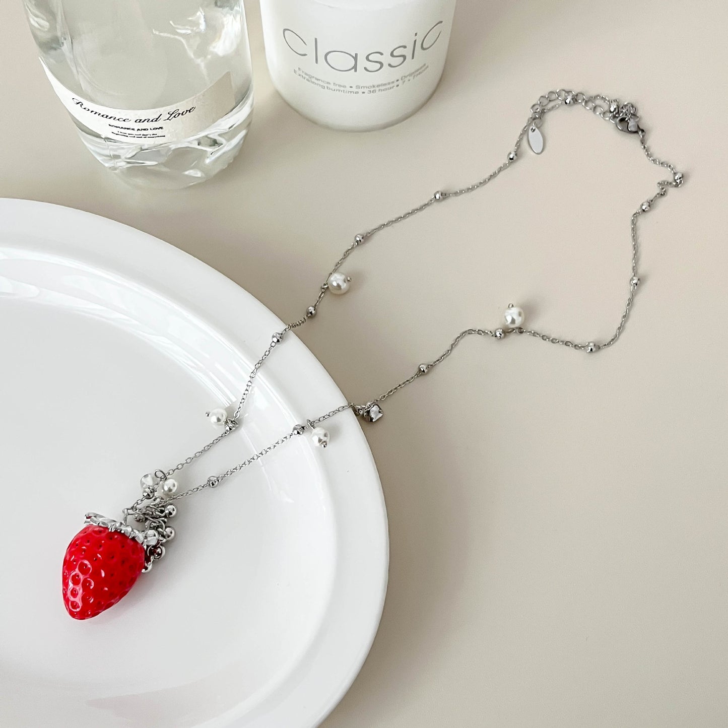 Crystal Tassel Simple Elegant Sweater Chain Necklace