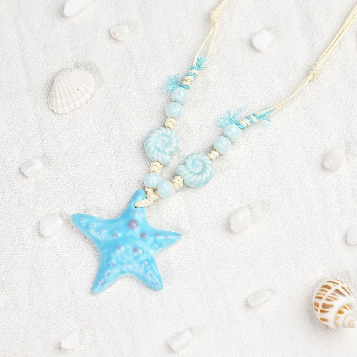 Style Personalized Trendy Ceramic Geometric Colorful Fish Long High-grade Necklace