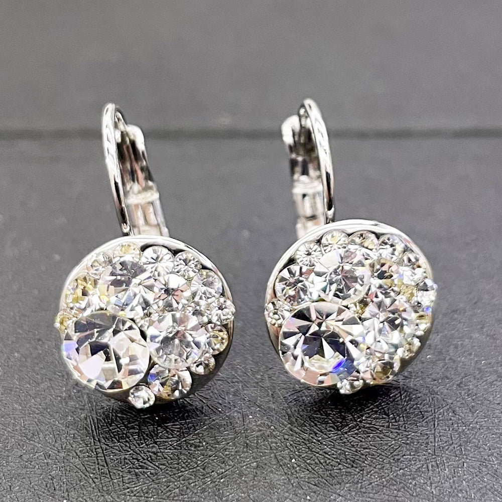 Cute Mickey Rose Gold Crystal Trendy Temperament Personality Super Earrings
