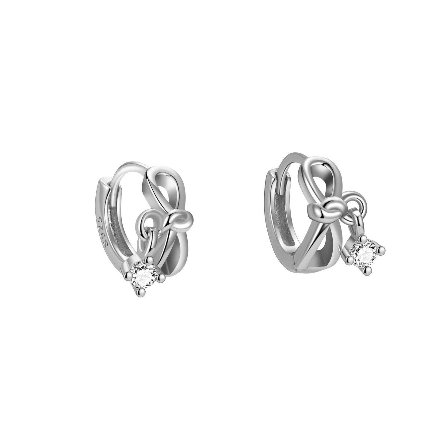 Women's Sterling Sier Zircon Fashion Ear Punk Earrings