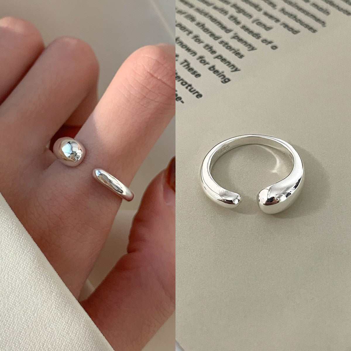 Women's Style Temperament Water Drop Retro Stylish Rings