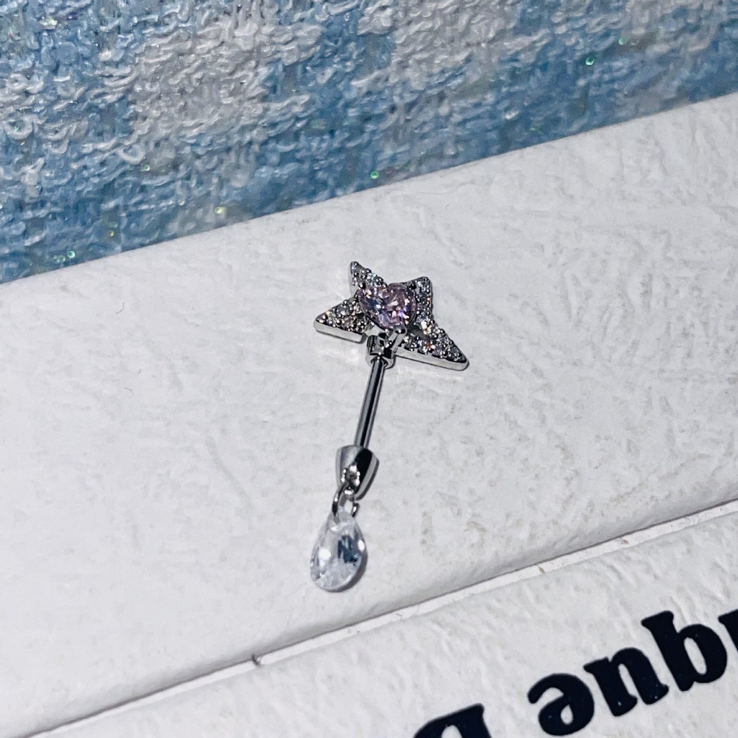 Pink Bow Sweet Vacation Style Fresh Medical Earrings
