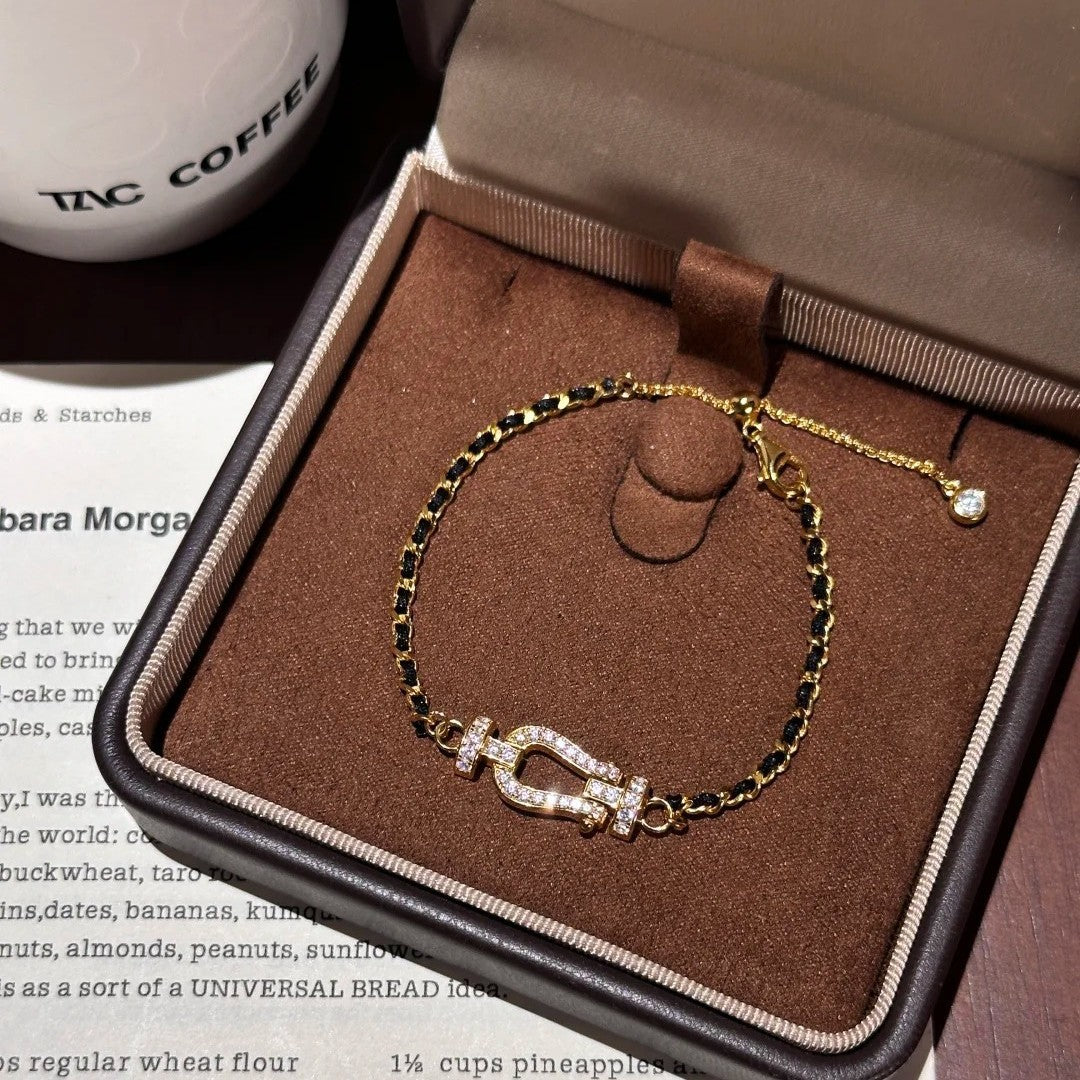 Vachette Clasp Red Rope Female Refined Simple Life Bracelets
