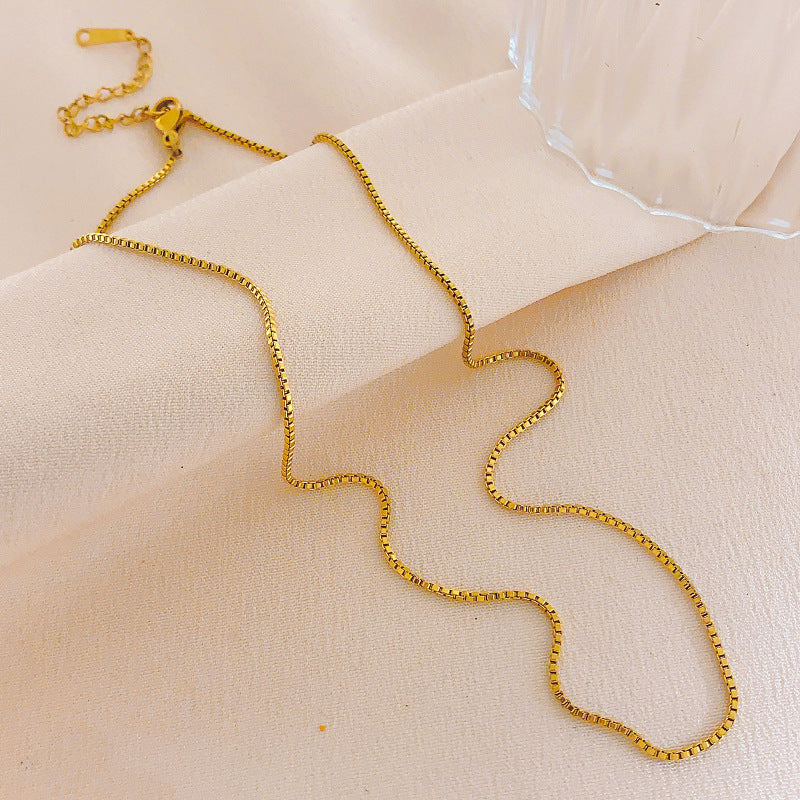 Women's Summer Simple Pure Niche Design Titanium Steel Necklaces
