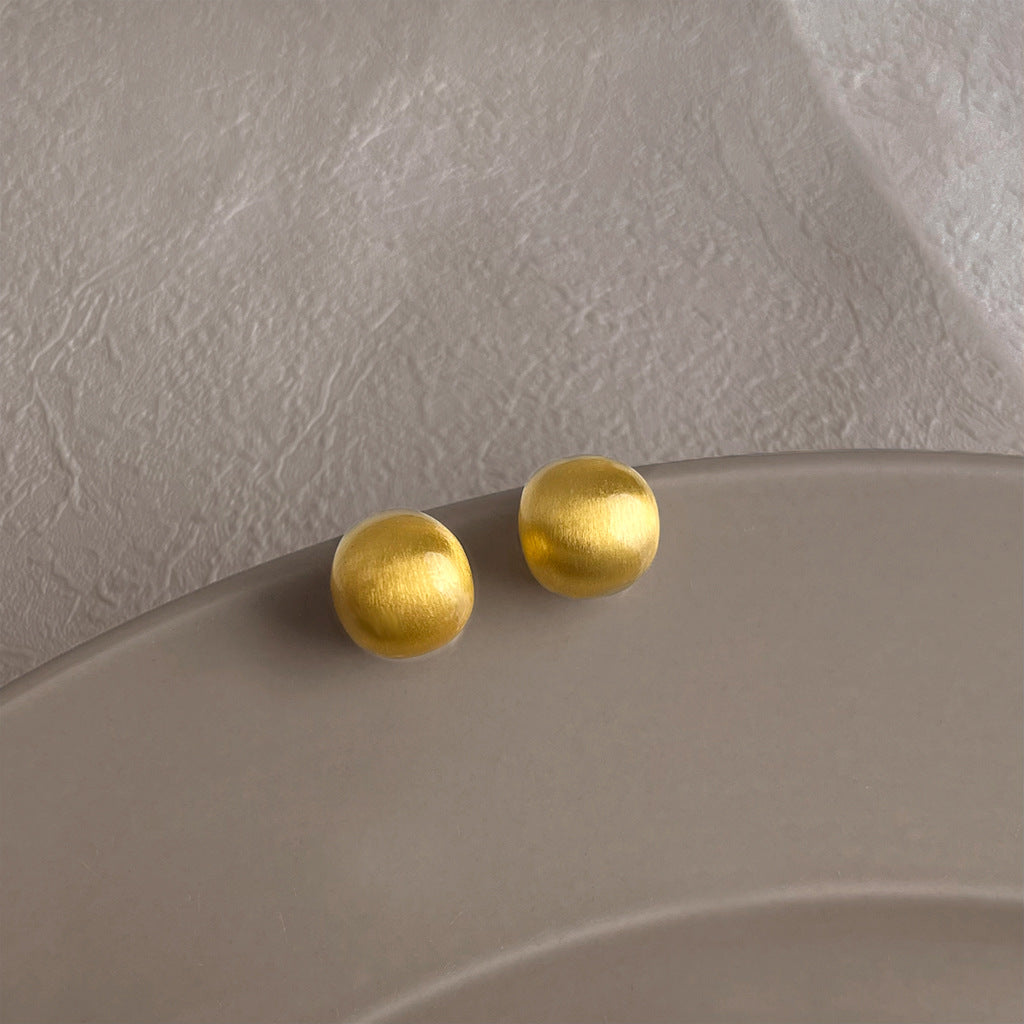 Matte Texture Geometric Female Niche Fashion Earrings