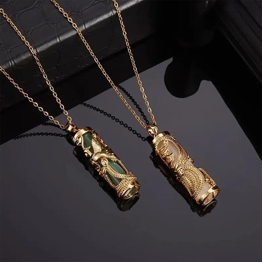 Women's Dragon Phoenix Column Retro Ethnic Style Necklaces