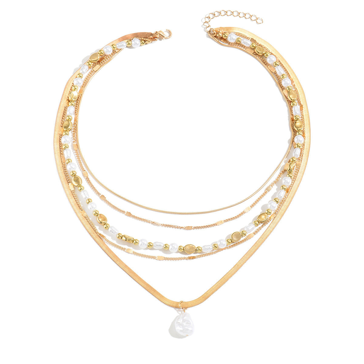 French Imitation Pearl String Chain Female Necklace