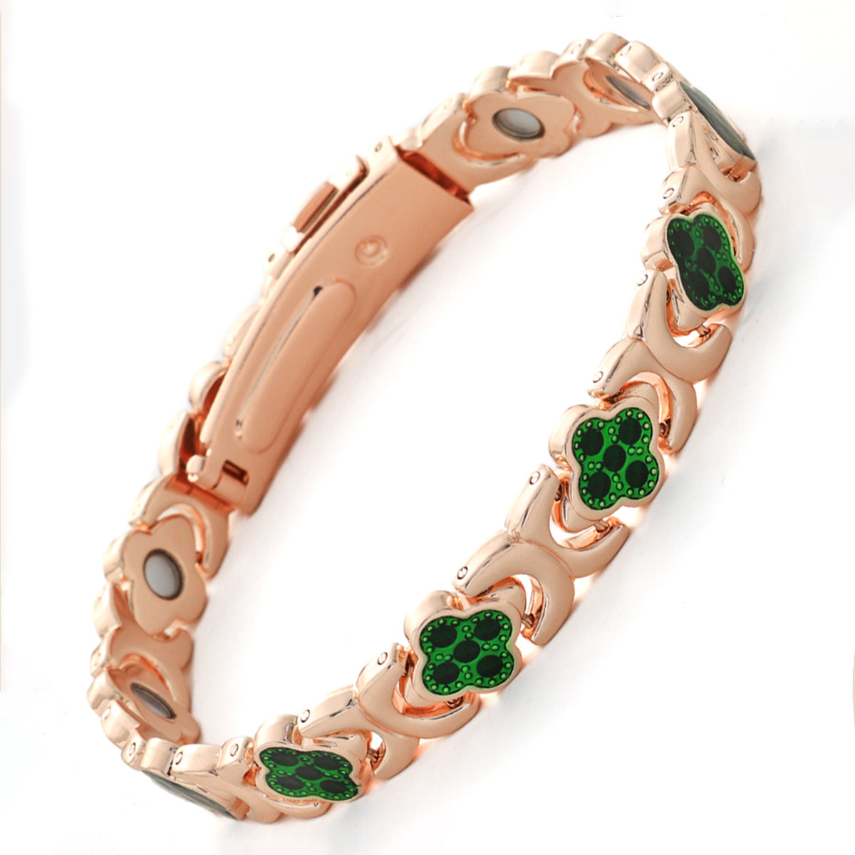 Magnet Affordable Luxury Fashion Clover Alloy Bracelet