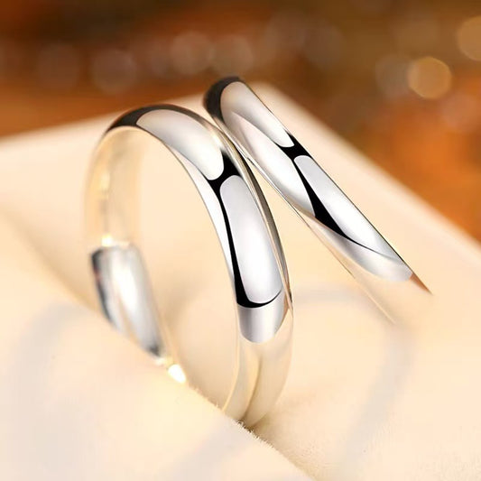 Women's & Men's Color Closed For Simple Sterling Glossy Rings