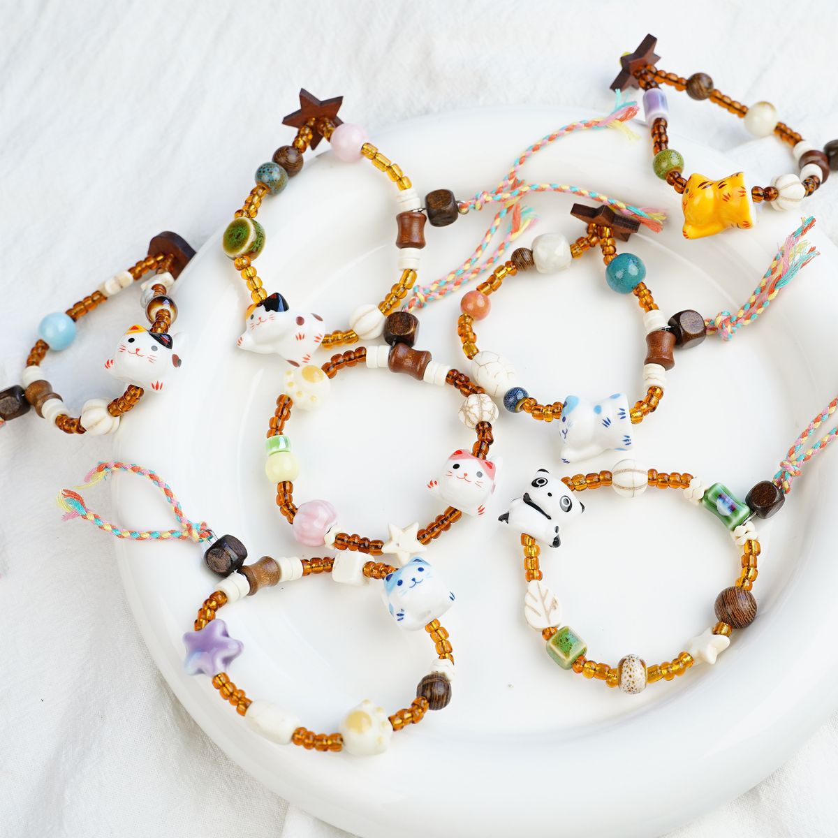Lucky Cat Girlfriends Cute Couple Animal Premium Bracelet