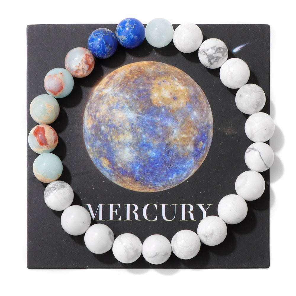 Women's & Men's Planets Of The Solar System Natural Stone Bracelets