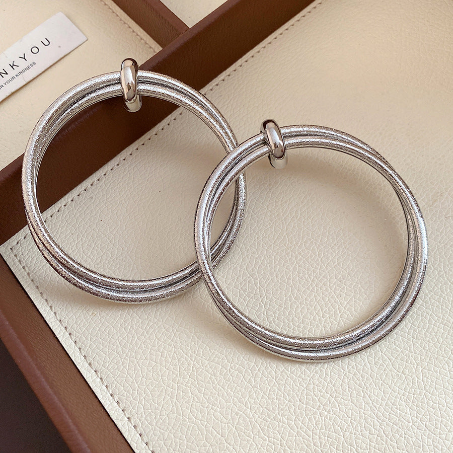Women's Pleated Round Retro Fashion Minimalism Light Luxury High-grade Rings