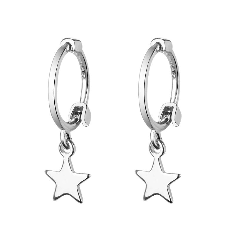 Love Star Clip Light Luxury High-grade Minimalist Mini Cross Ear Buckle