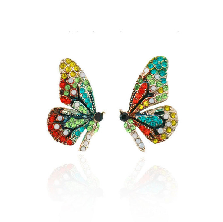 Casual Butterfly Girly Wings Rhinestone Fashion Rings