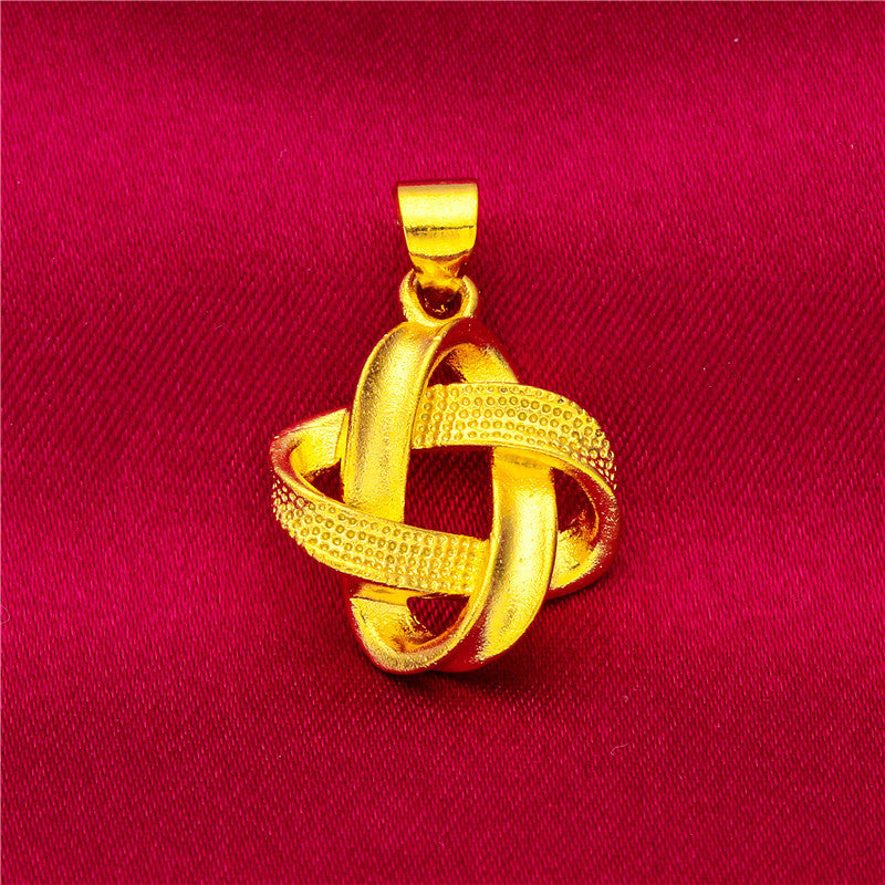 Women's Vietnam Placer Gold Love Abacus Small Pendants