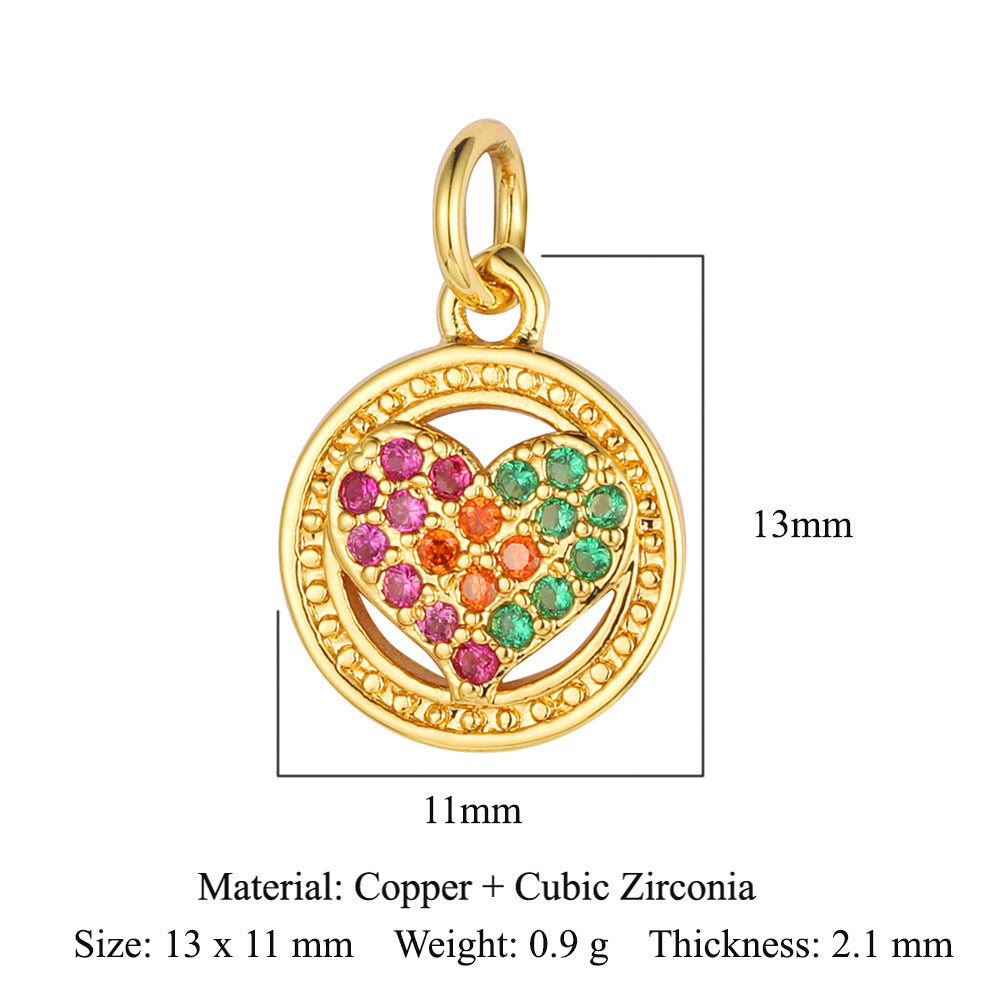 Cross Virgin Copper Zircon Boy Ornament Accessories Pendants