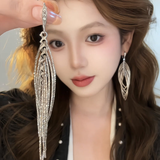 Super Smart Lines Wheat Ear Hook High-grade Wave Cross Twist Stud Earrings