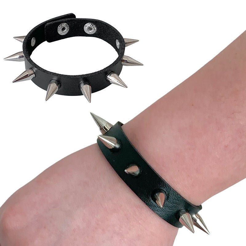 Punk Trendy Unique Rivet Couple Leather Rock Gothic Bracelets