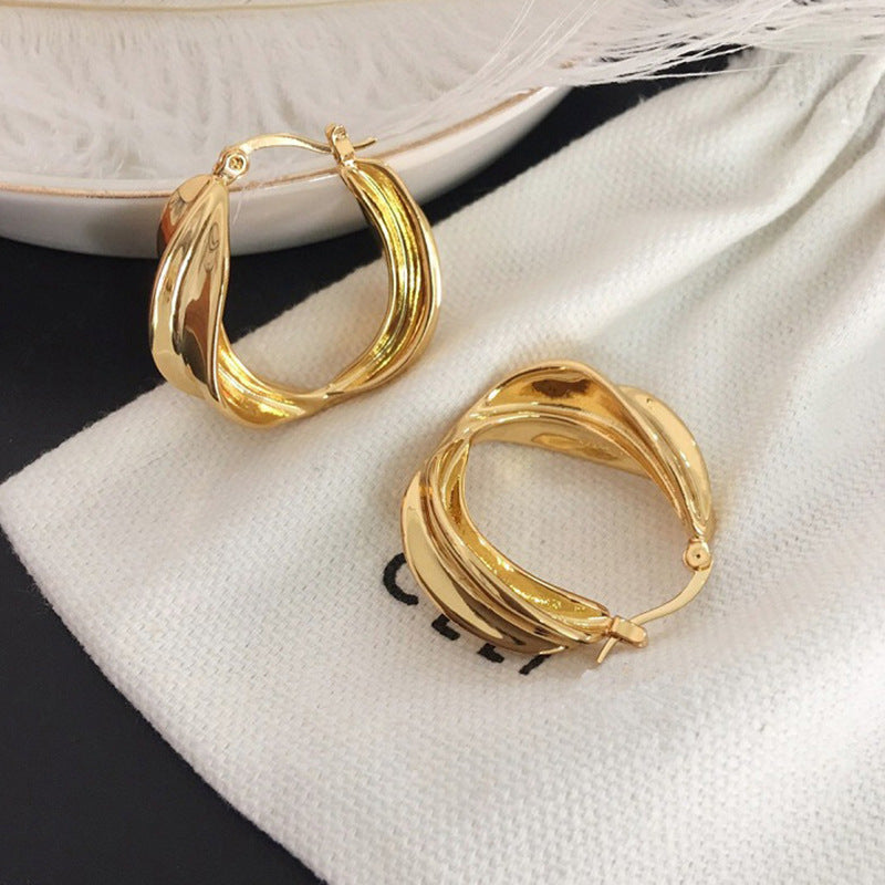 High-grade Minimalist Style Personality Fashion Circle Earrings