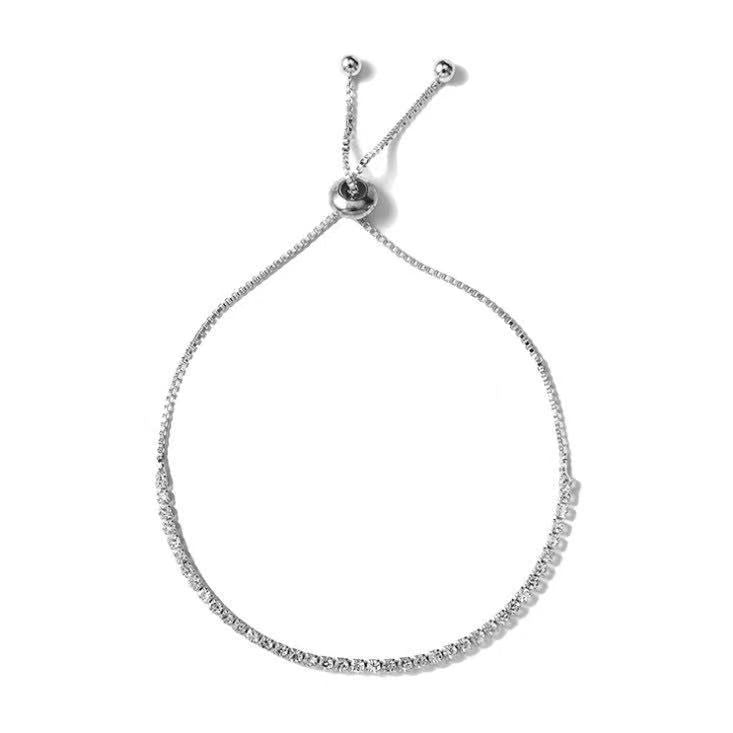 Simple Retractable Diamond Claw Chain Adjustable Bracelet