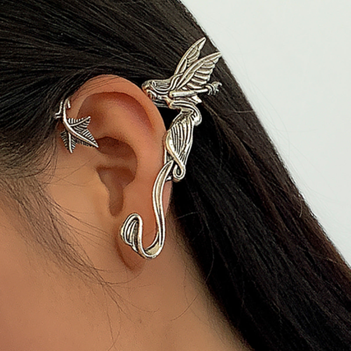 Sweet Cool Flower Elf Female Personality Creative Snake-shaped Earrings