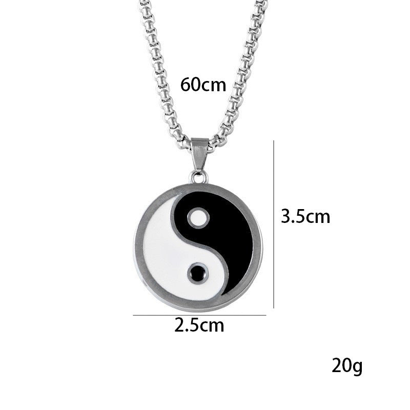 Men's Stainless Steel Appetizer Retro Classical Chinese Necklace