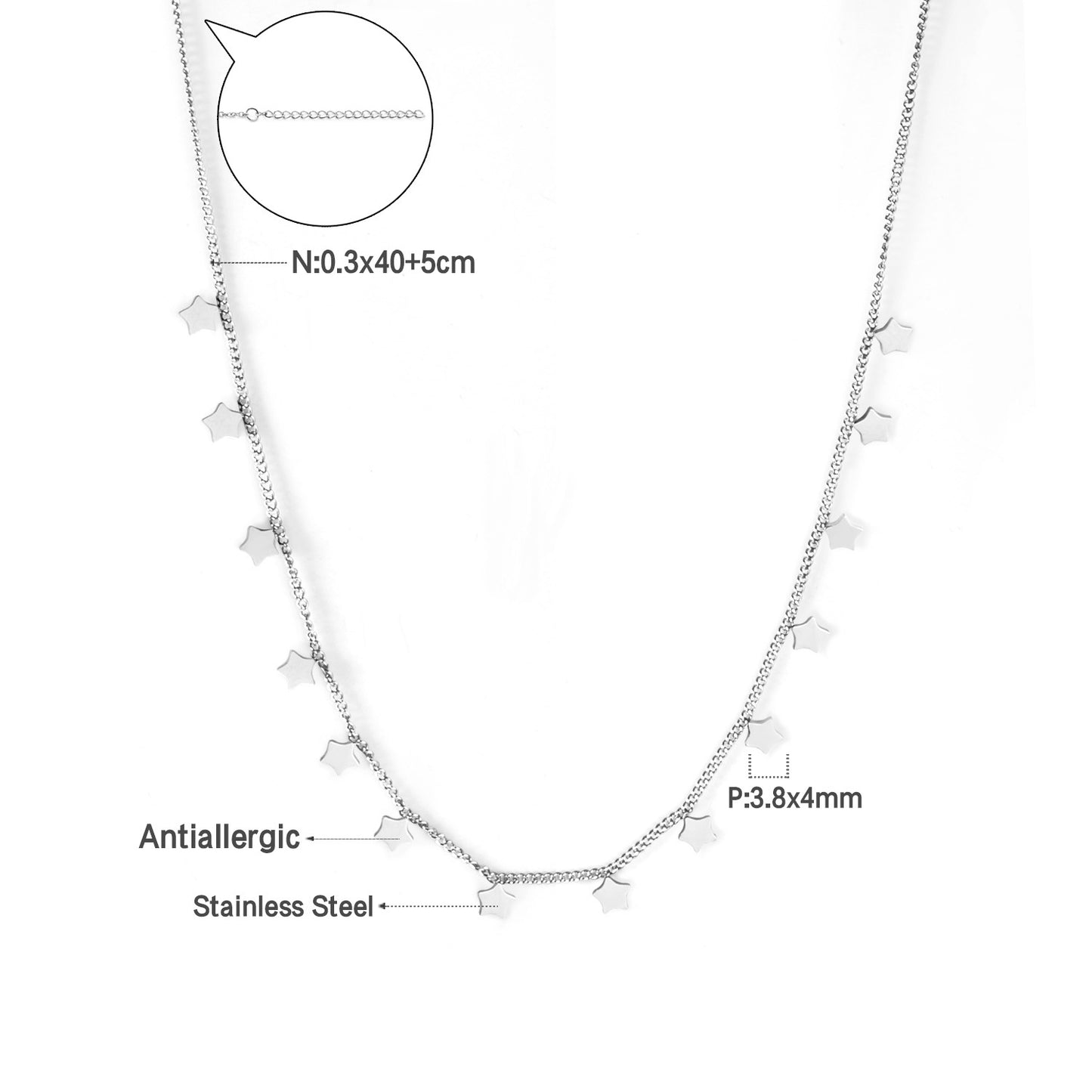 Niche High-grade Simple Temperamental Geometric Electroplated Stainless Necklaces