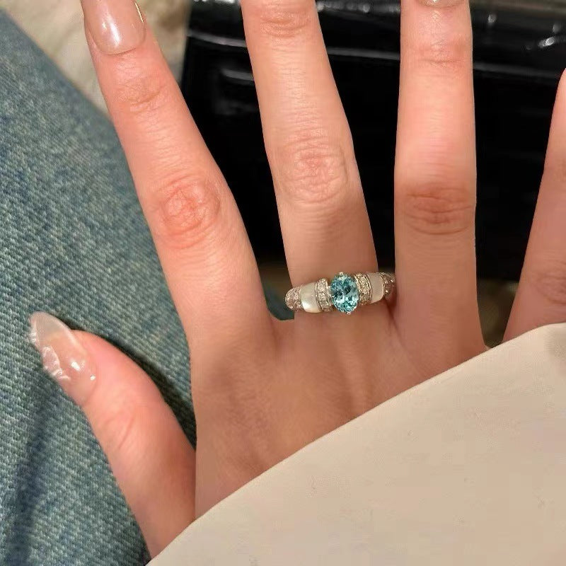 Zircon Light Luxury High-grade Style Minority Fashion Adjustable Rings