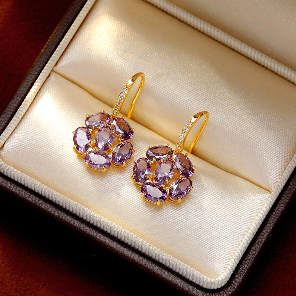 Luxury Fashion Super Flash Zircon High-grade Earrings
