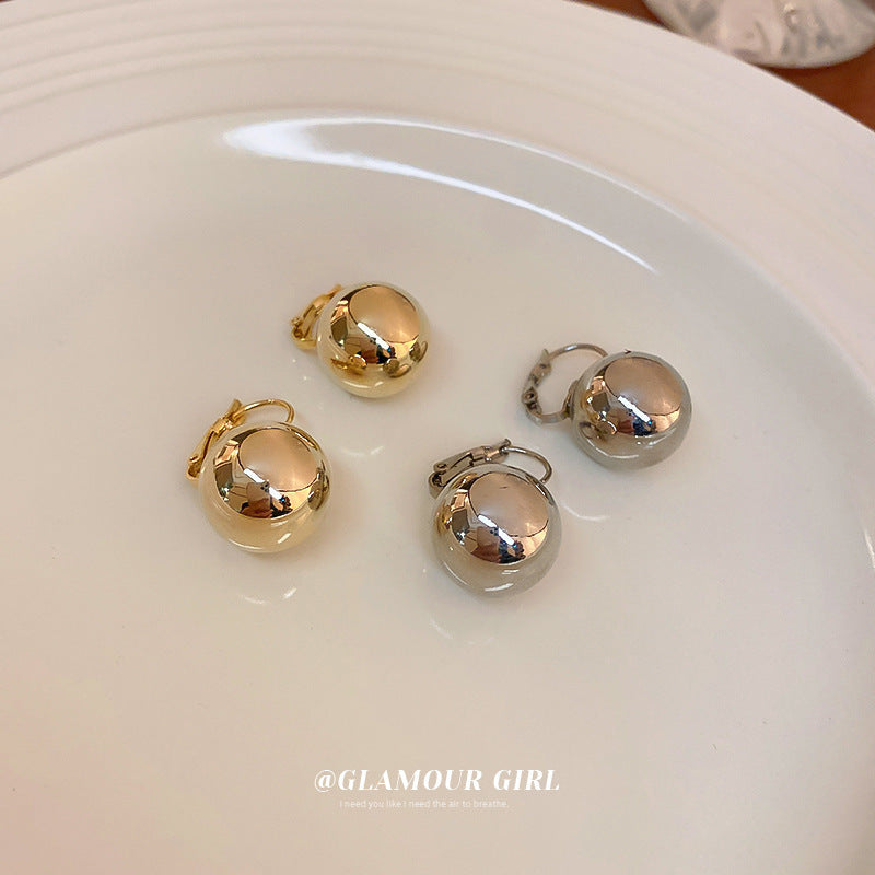 Women's Metal Round Beads Clip Exquisite Fashion Design Trendy Rings