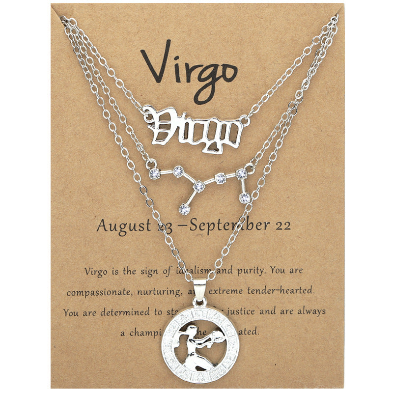 Twee Constellations Vintage English Starry Sky Image Necklaces