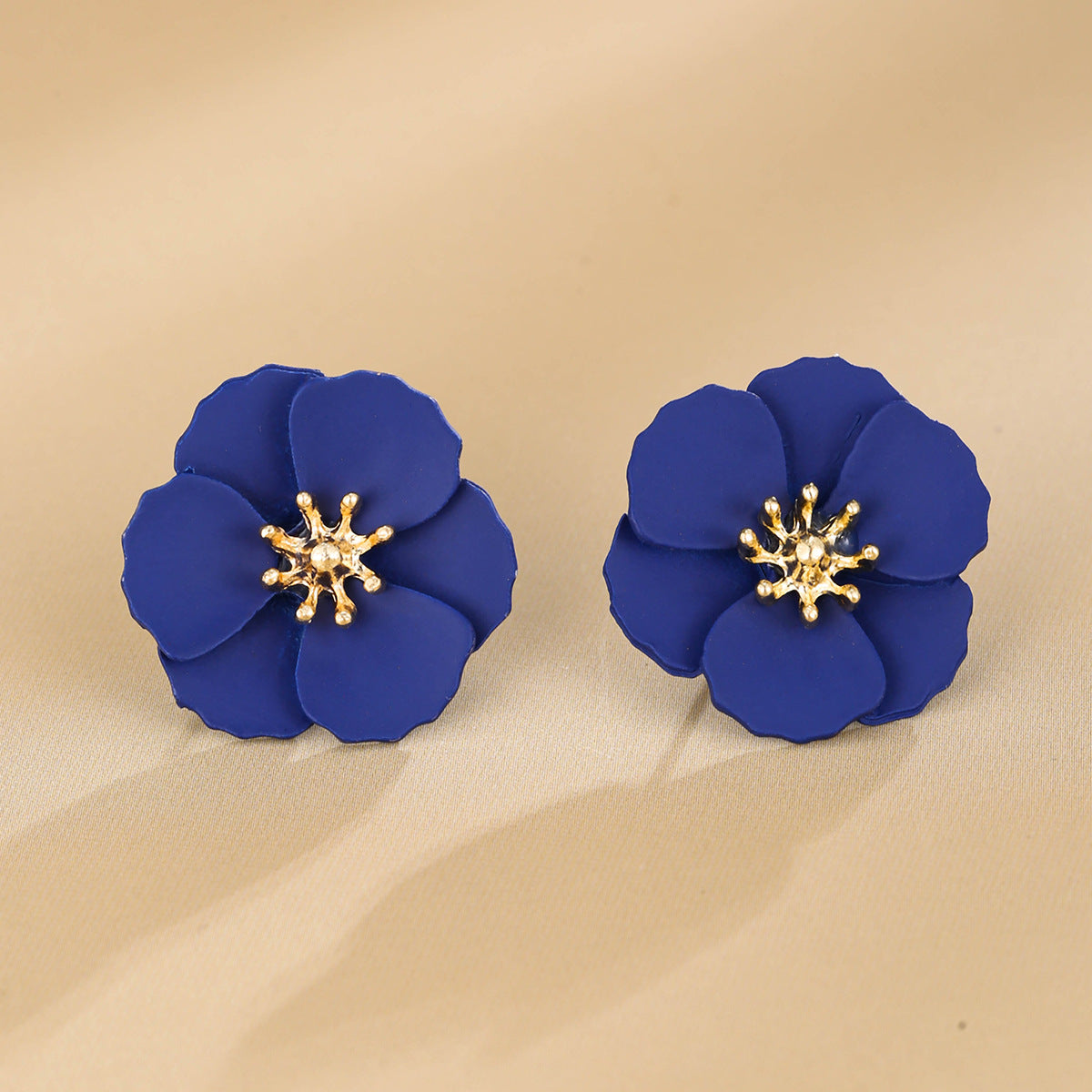 Frosted Paint Flower Sweet Natural Elegance Retro Rings
