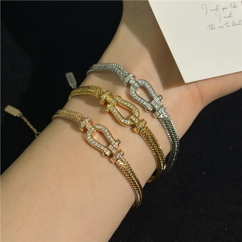Vachette Clasp Affordable Luxury Fashion High-grade Design Sense Over Bracelet
