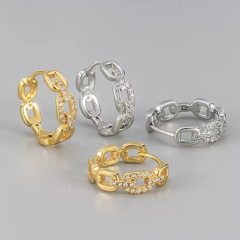 Chain-shaped Ear Clip Niche Delicate Simple Rings