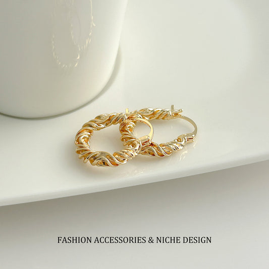 Women's Korean Style Personalized Twisted Line Woven Clip Fashion Ear Buckle