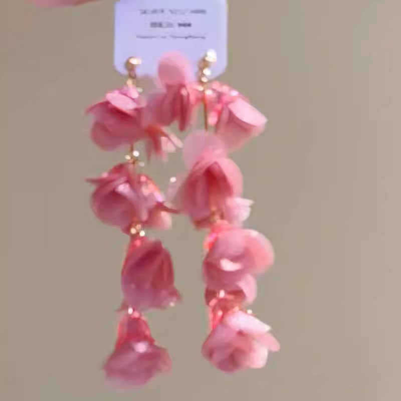 Tassel High-key Dignified High-grade Vacation Style Stud Earrings