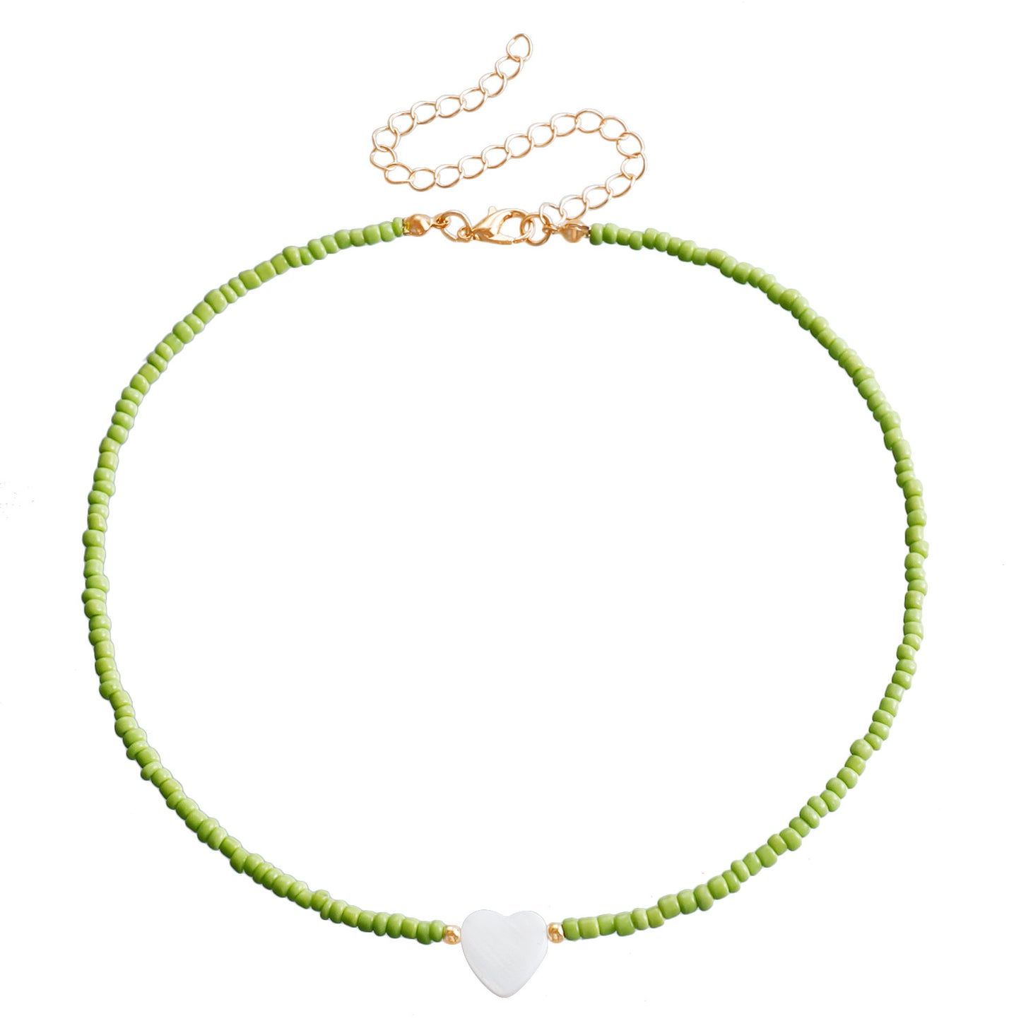 Women's Ornament Bohemian White Small Size Beads Necklaces