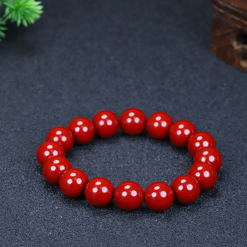 Gold Sand Round Beads Handmade Beaded Life Single Bracelet