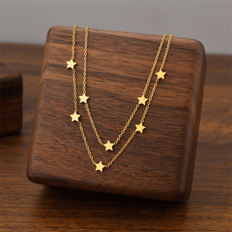 Titanium Steel Female Niche Simple Temperament Clavicle Pendants