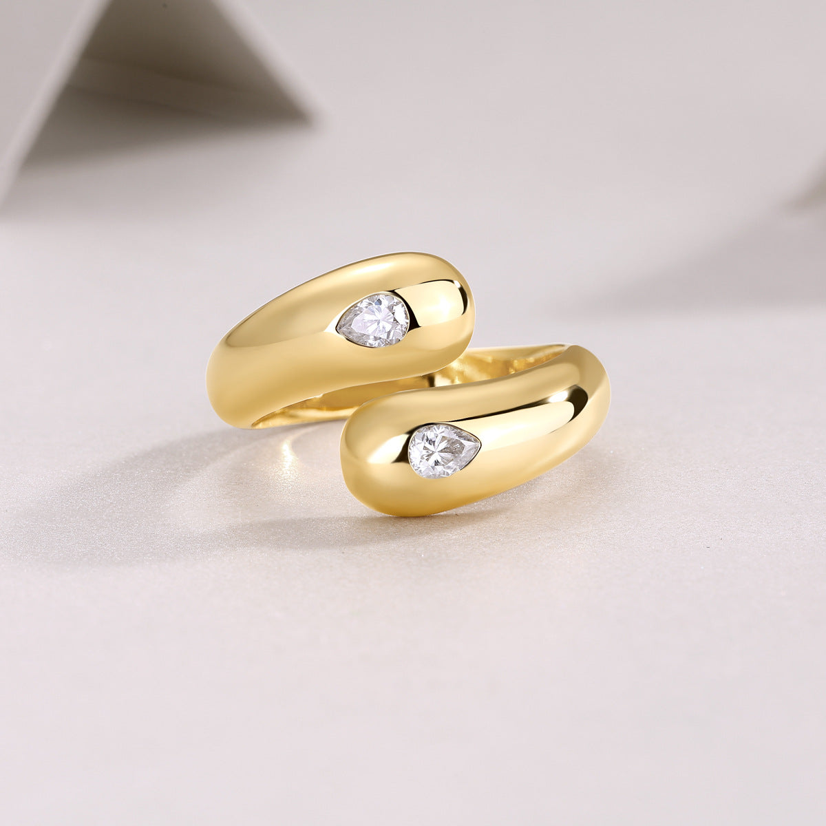 Style Sier Gold Plated Female Moissanite Rings