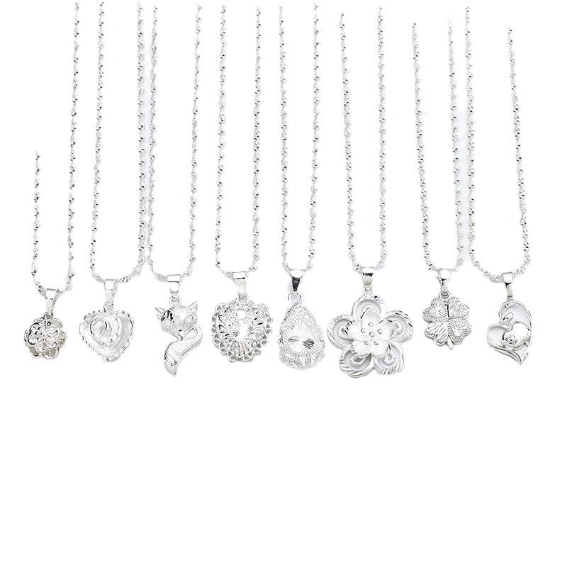 Women's Hollow Clover Vintage Gourd Water Drop Necklaces