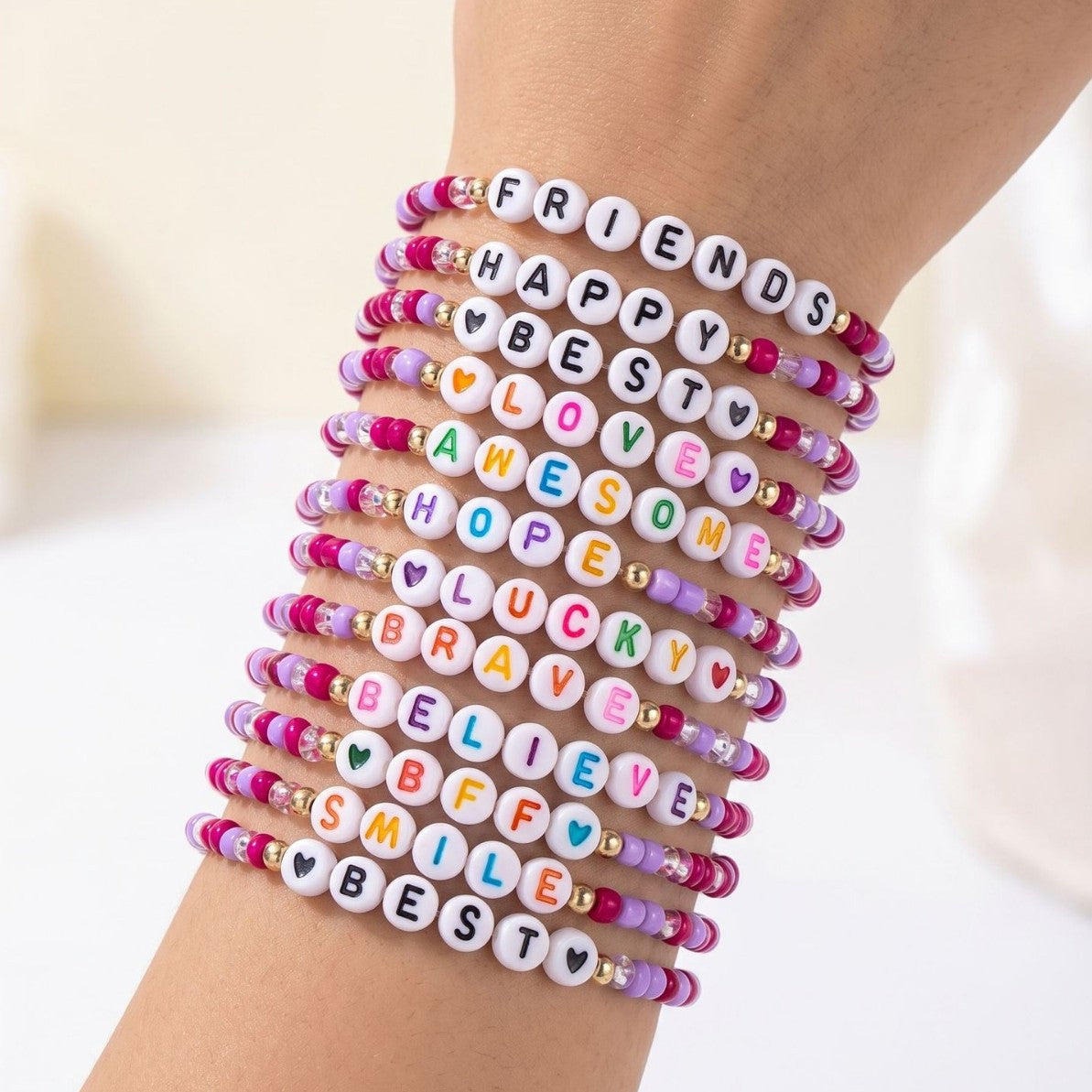Purplish Red Friendship Bohemian Handmade Beaded Bracelets