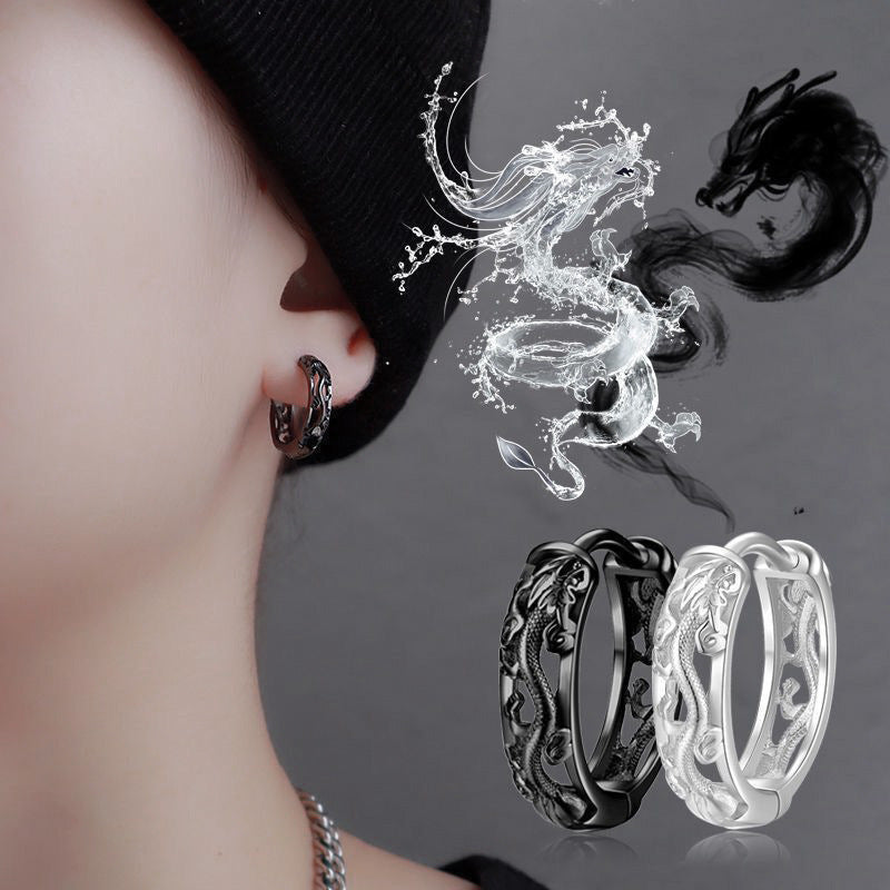 Men's Trendy Fashionable Man Single Retro Ethnic Style Earrings