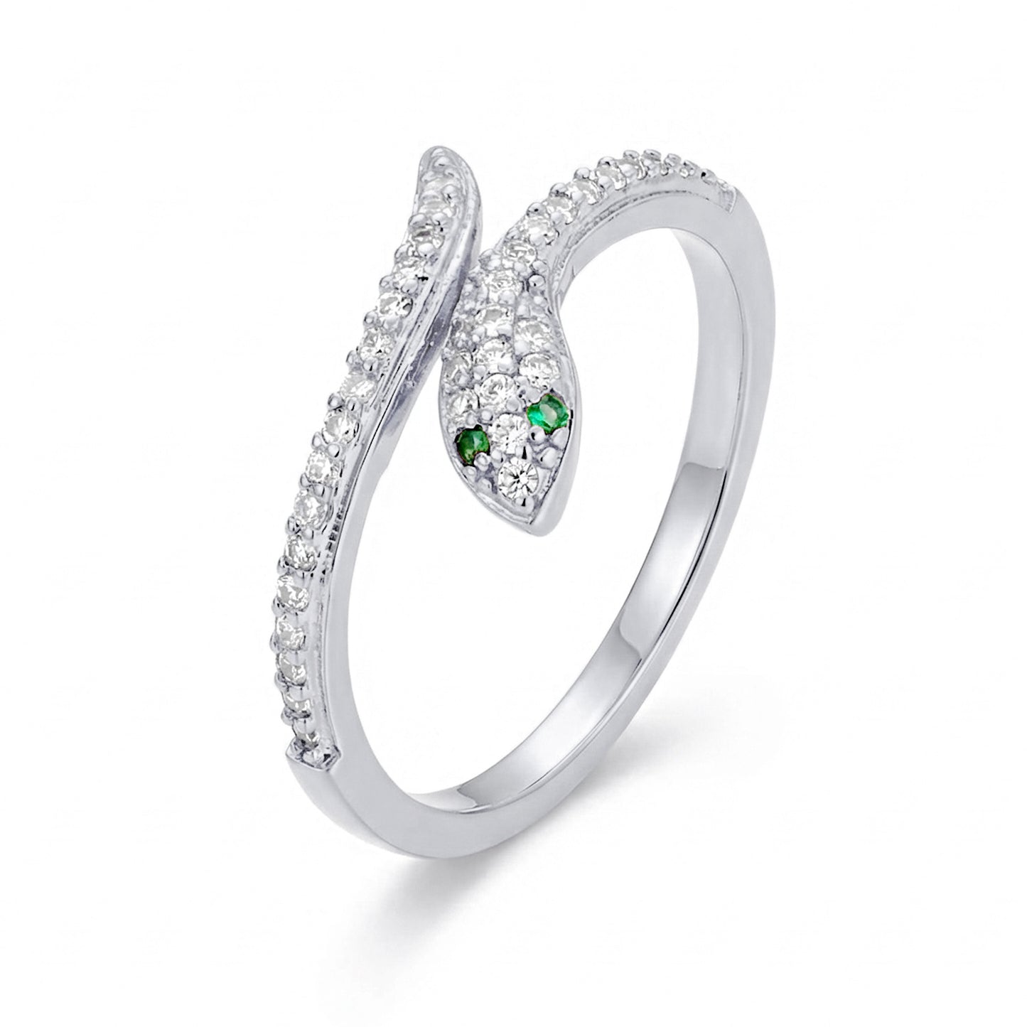 Inlaid Zircon Snake Female Niche High Sense Personality Affordable Rings