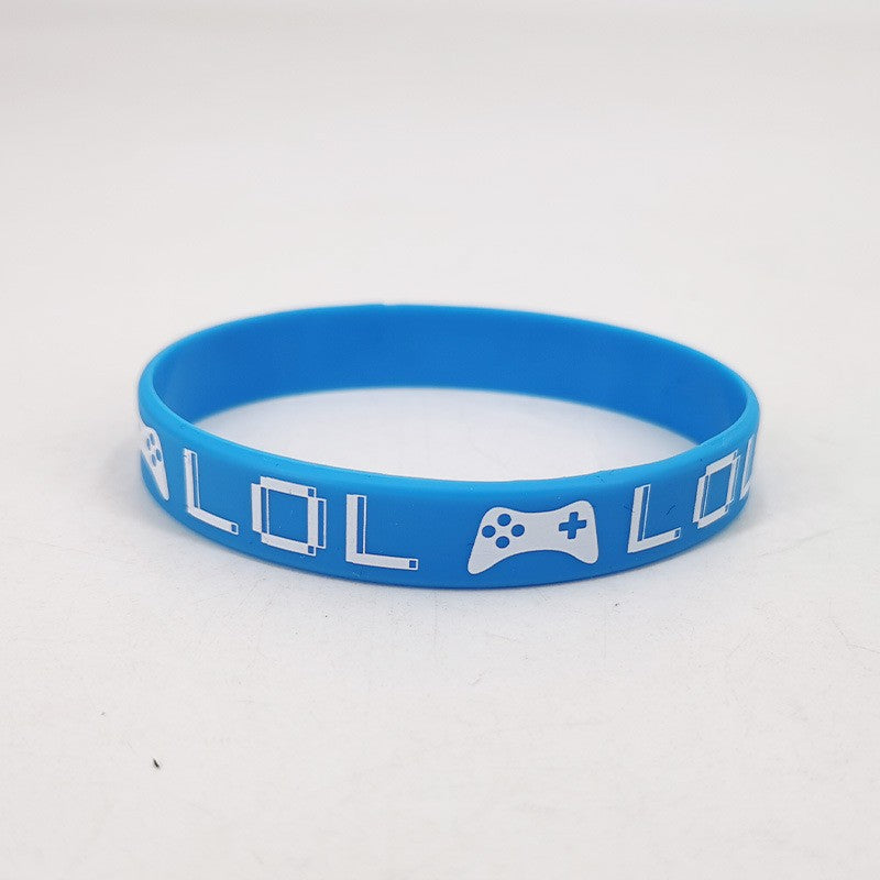 Women's & Men's Theme Party Silicone Monochrome Silk Screen Bracelet